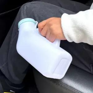 빠른 배송 휴대용 휴대용소변통 남자 소변통 1.2L 화이트 오줌통 남자소변통 휴대용소변기 서치D1