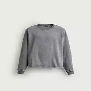 ZARA 워싱 이펙트 플람 릴렉스핏 티셔츠 - 다크 앤트러사이트 그레이 4087/380/898