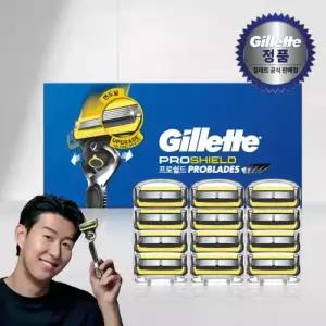 질레트 프로쉴드 옐로우 면도날 12입