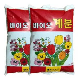 밑거름 계분 가축분 퇴비 비료 펠렛 입상 발효계분 4L(2개) 건계분 텃밭 밑 거름 닭똥