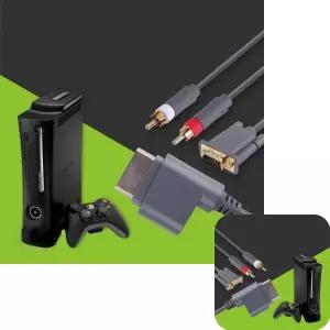 제이커 coms 쿨러 연장 컴퓨터조립 케이블XboX360용 용품 전원 1.8M 게임기 2RCA VGA AV