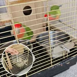 새장 새집 사료통 물통 목욕통 스테인리스 앵무새 모이통