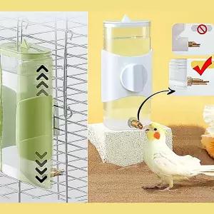 앵무새물통 앵무새급수기 구리노즐 걸이식 공간절약 높이조절 280ml