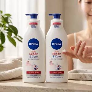 니베아 바디로션 SOS 케어 400ml 2개 저자극