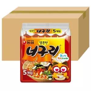 농심 너구리 멀티팩 봉지라면 120g 40개