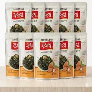 광천김 고소한 아몬드를 넣은 김자반 40g 10봉
