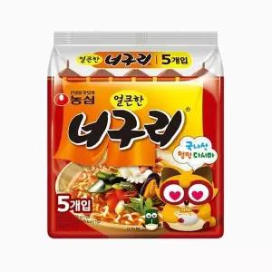 [하프클럽/기타]농심 얼큰한 너구리(멀티팩120g 5개입)8봉지 총40봉 1박스