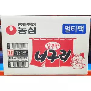 너구리 (농심 멀티팩 얼큰한맛 120g 40개) 봉지라면 업소용상품 명절용