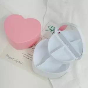 2색상 정리함 액세서리 보석함 하트 액세서리정리함 거울 내장형 DIY