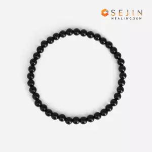 천연 오닉스 4mm 블랙 원석팔찌 남녀공용