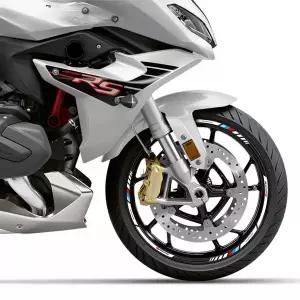 BMW 호환 R1250RS 용 바이크 오토바이 휠 허브 스티커 액세서리 반사 줄무늬 장식 림 방수 데칼 테이프 세