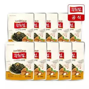 광천김 김자반 아몬드 자반김 어린이 반찬 40g 10봉 MNS