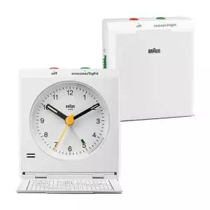 브라운 BRAUN BC05W 클래식 아날로그 트래블 크레센도 알람 저소음 공용 탁상시계