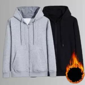 남여공용 캐주얼 데일리 기본기모 안감 후드 집업