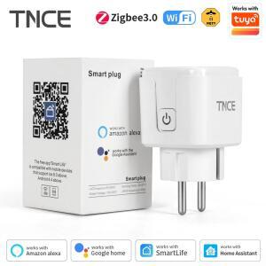 TNCE Tuya Wifi/Zigbee3.0 스마트 플러그 16A/20A 소켓 전력 모니터 원격 제어 음성 Alexa Google 홈과 함