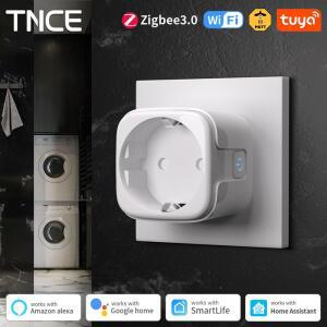 TNCE 투야 스마트 플러그 WiFi/Zigbee3.0 소켓 16A/20A 전력 모니터링 원격 제어 라이프 앱 음성 알렉사