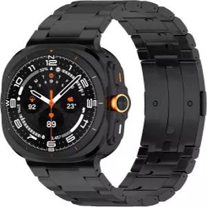 갤럭시 워치 울트라 2 밴드용 LDFAS 티타늄 메탈 시계 숨겨진 버클 클래식 스타일 삼성 47mm 호환