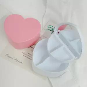 DIY 하트 보석함 거울 내장형 액세서리 정리함 2색상 악세서리 돌반지보관함 주얼리보관함 정리함 소품