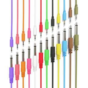 엑셀밸리 모노 패치 케이블 TS 3.5mm 1/8 인치-6.35mm 1/4 인치 유로락 신스 CV 게이트 1 팩