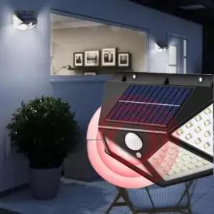IP65 태양광충전 3모드 모션센서 100LED 벽부등