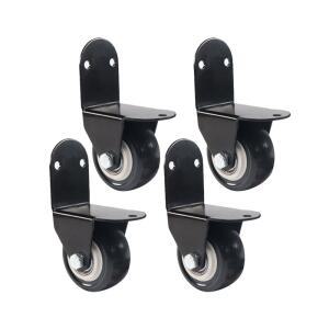 손수레바퀴 4PCS L 자형 브라켓 캐스터 바퀴, 나사 책상 침대, 꽃 캐스터, 부하 120KG 가구 용량, 스탠드,