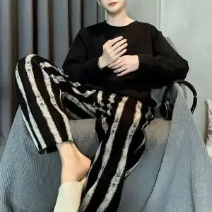 긴팔 남성 잠옷 상하의 세트 파자마 홈웨어 실내복 투피스 홈웨어 수면잠옷