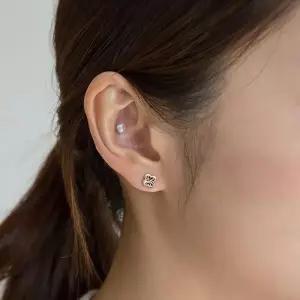 [예스골드] 14k 클로바 데일리 스터드 귀걸이