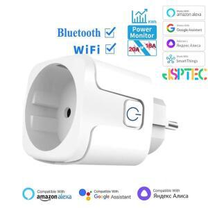 Tuya 스마트 소켓 EU16A20A Wifi 플러그, 전력 모니터링 라이프 APP 원격 제어 지원 Google Assistant Alex