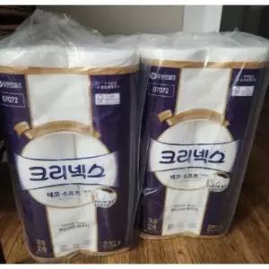 [크리넥스] 데코앤소프트 28m 24롤 x 2팩 3겹 화장지