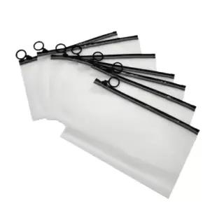 반투명 블랙 링 지퍼백 23cmX14cm 여행용 미니 파우치 키트 가방