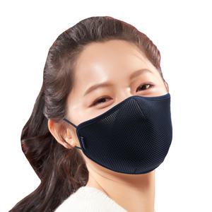 [이온플러스]연예인 패션 블랙마스크 항균항바이러스 네이비컬러 3D입체마스크 검은색 검정