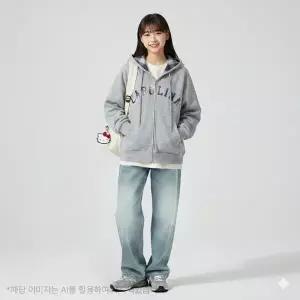 [롯데백화점]유솔 체크배색 후드집업 (2컬러) ULJM26201