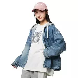 [소이] 여자 가을이월 루즈핏블루데님 후드점퍼(26S1152)