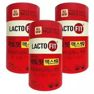 [종근당건강] 생유산균 락토핏 맥스19 프로바이오틱스 아연 2g x 60포 3통 -SDL-