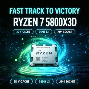 온라인 게임용 CPU R7 5800X3D AMD Ryzen 시리즈 프로세서 3.4GHz 8코어 16스레드 96MB 대용량 캐시 DDR4 7