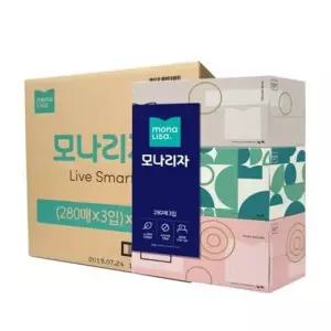 라이브스마트 각티슈 280매 3곽1팩 밸라지오 미용 갑티슈 박스8개입