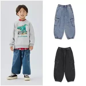 [탑텐키즈]탑텐키즈 공용 카고 조거 데님