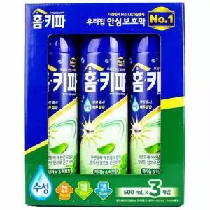 홈키파 알파 에어졸 엘비이 허브향 수성 앤 500ml x 3개입-제라늄