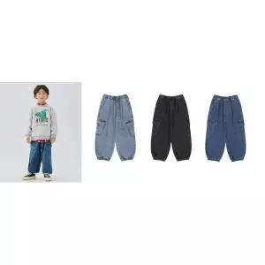 {백화점 정품} 탑텐 키즈 공용) 카고 조거 데님 (MKG4DP3303)