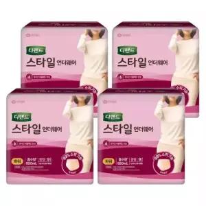 디펜드 여성용 새지않는 역류방지 스타일 언더웨어 성인기저귀 파워 중형 9개입 4개