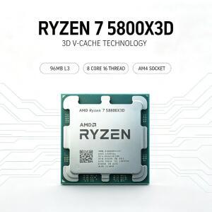AMD PC 게이밍 프로세서 라이젠 7 5800X3D 데스크탑 컴퓨터용 3.4GHz 8코어16스레드 96MB 대용량 캐시 지원