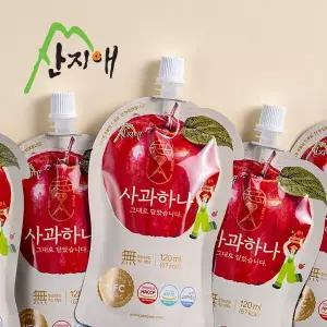 산지애 빠른배송 사과원액주스 120ml 60팩 NFC 착즙 사과즙 149115