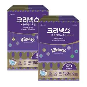 크리넥스 보습 에센스 로션 미용 각티슈 휴지 화장지 150매 6입 2개 GST