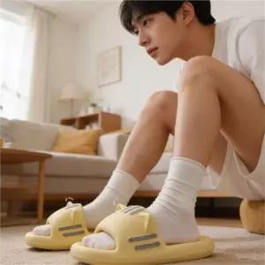 푹신한 고양이 슬리퍼 따뜻한 여성 거실화 실내화 두툼한 겨울 방한