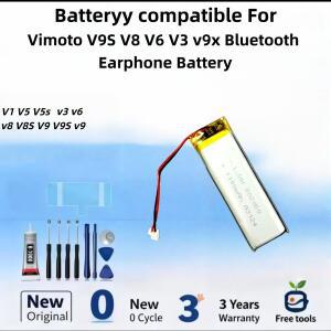 Vimoto V9S V8 V6 V3 v9x 블루투스 이어폰과 호환되는 배터리 + 도구