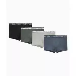 CALVIN KLEIN UNDERWEAR 남성 WB 코튼 스트레치 버라이어티 팩 트렁크 4PK 멀티_NP2427OFIU