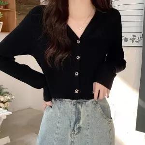직장인 여성 간절기 브이넥 카라 가디건 카라넥 간절기 가디건