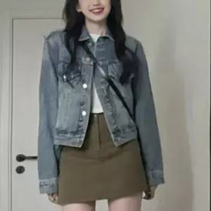 여성 가을 간절기 워싱 드롭숄더 데님자켓 청자켓 아우터