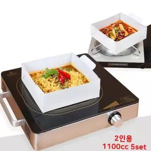 가정용 종이냄비 2인 5set 직화 가스렌지 인덕션 캠핑