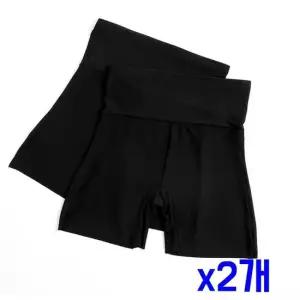 TBZ 여성 하이웨스트 보정속바지 2p세트 L) 블랙) x2개 속반바지 여성속바지 교복속바지
